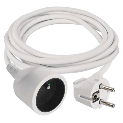 Kabel prodlužovací, 1,5m / 250V, bílá