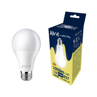 Žárovka AMM-E27-A60-11W-WW