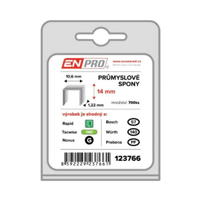 Spony PROFI, 345/14 mm, 700 ks, blistr, ENPRO