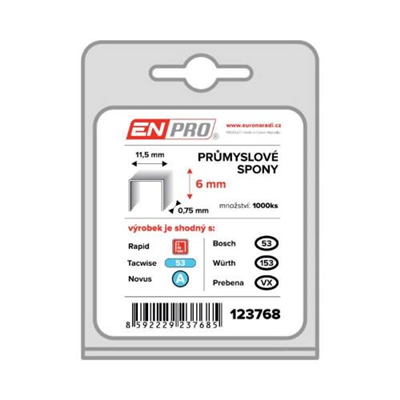 Spony PROFI, 530/06 mm, 1000 ks, ENPRO