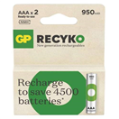 GP Batteries 108899 Baterie dobíjecí GP RECYKO 950 AAA (HR3), 2BL blistr