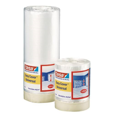 Fólie zakrývací s páskou 4368, vnitřní, 33 m x 1800 mm, transparentní