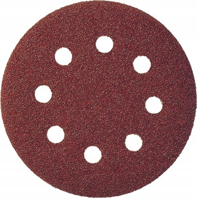 Brusný kotouč (papír) na suchý zip s otvory, 125 mm, zrnitost P36