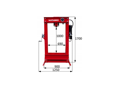 Matabro MB-P50TAH, Hydraulický lis 50 t - hydraulicko-pneumatická pumpa