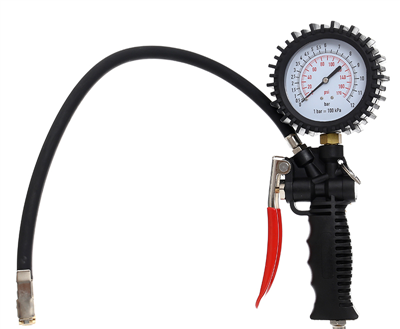 Pistole pro nahuštění kol s manometrem 1/4