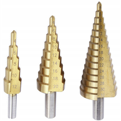 Stupňovité (kónické) vrtáky na kovy HSS 4-32 mm 3 ks, TA4036