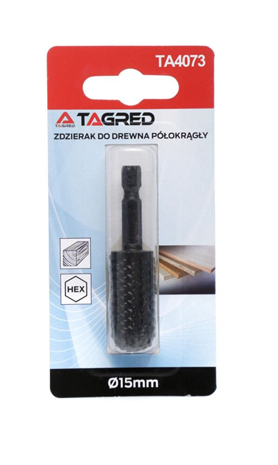 Tagred TA4073, Půlkruhový frézovací bit do dřeva šestihran ?15 mm