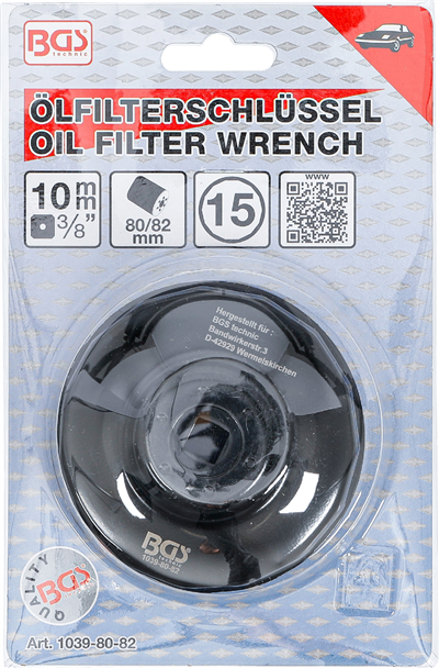 BGS 1039-80-82, Klíč na olejové filtry 15hranný O 80 - 82 mm pro Honda, Mazda, Nissan, Subaru, Toyota