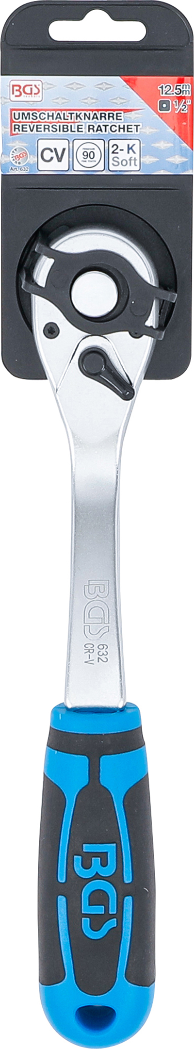 BGS 632, Přepínací ráčna jemně ozubená 12,5 mm (1/2