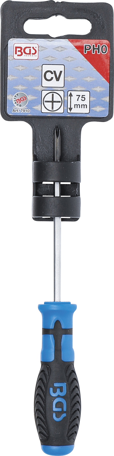 BGS 7910, Šroubovák křížový PH0 Délka čepele 75 mm