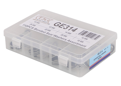 Sada ocelových/gumových těsnících kroužků, 110 ks