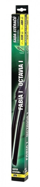 Green 10795 Stěrače FLAT SET 530+480mm GREEN OCT I/FAB I