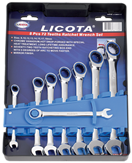 Licota LI1111 Sada očkoplochých ráčnových klíčů 8 ks