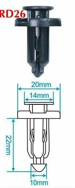 Plastové příchytky čalounění, 10 ks