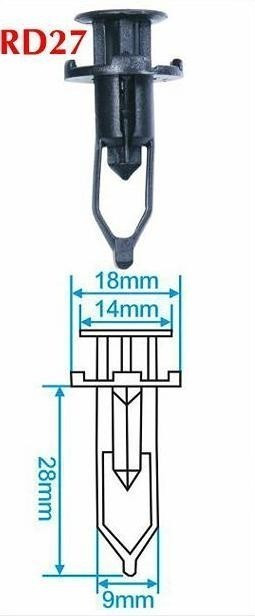 Plastové příchytky čalounění, 10 ks