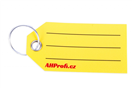 AHProfi 434080099 Žluté Exclusive plastové visačky na klíče se závěsným kroužkem 500ks