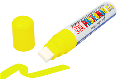 Fixy na sklo Posterman voděodolné - 15 mm - žlutá fl.