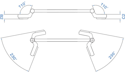 Oboustranný otevřený stranový klíč, 8 x 10 mm