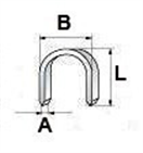 Licota LiagnRB12 Kulaté svorky - 1000 ks - délka 12 mm