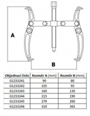 AHProfi G1233242 Dvouramenný stahovák 100 mm