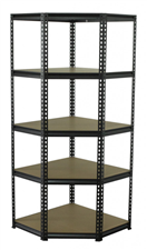 AHProfi AH017 Rohový policový regál, 5 polic - 1830 x 730 x 730 mm