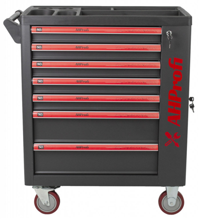 Dílenský vozík prázdný, 7 zásuvek