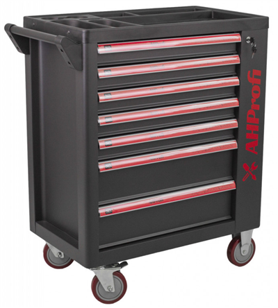 Dílenský vozík prázdný, 7 zásuvek