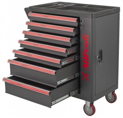 Dílenský vozík prázdný, 7 zásuvek