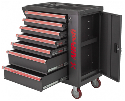 Dílenský vozík prázdný, 7 zásuvek