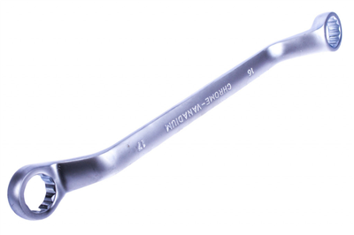 Sada očkoplochých, plochých a vyhnutých očkových klíčů ve vložce do dílenského vozíku, 36 dílů