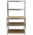 AHProfi AH3004 Policový regál s pracovní plochou, 1000 x 600 x 1800 mm