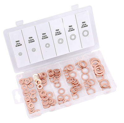 Sada měděných podložek, 110 ks