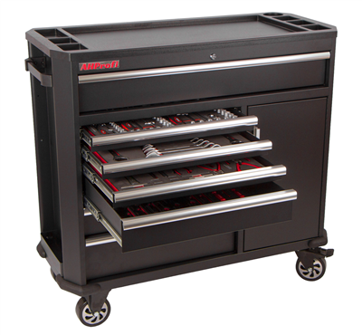 Široký dílenský vozík s nářadím, 130 dílu