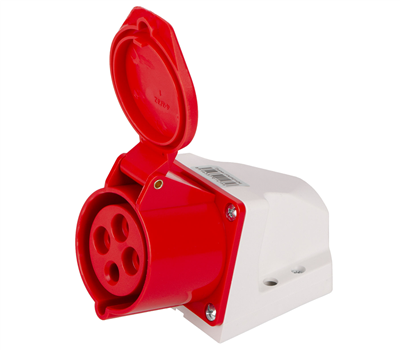 Zásuvka nástěnná 4P, 400 V, 32 A