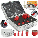 MAR-POL M22595 Korunkový vrták diamantový, sada 6ks, 6-68mm MAR-POL