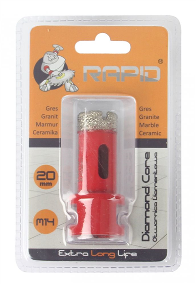 Diamantový korunkový vrták s otvorem ?20 mm M14 RAPID