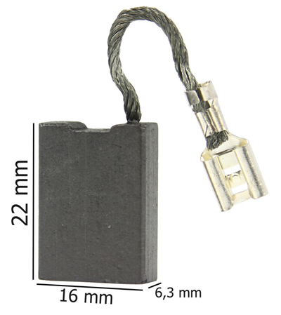 Náhradní uhlíky k elektrickému nářadí 6,3x16x22mm MAR-POL