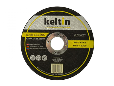 Kotouč řezný na kov 125x1.2x22.2mm KELTIN