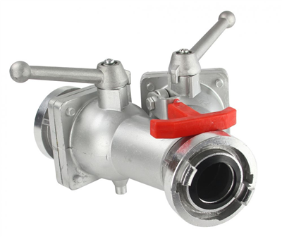 Požární kulový rozdělovač 52mm (2") na 2x52mm (2") MAR-POL