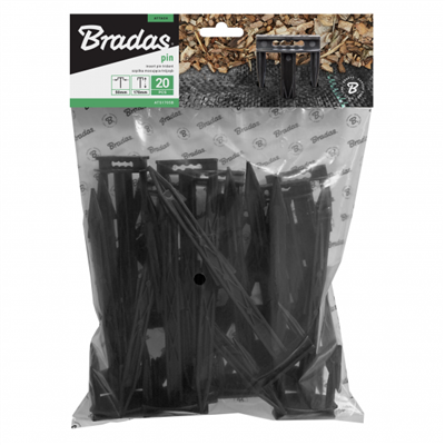 Plastový kotvící kolík na agrotextílie 17cm, trojzubec, 20ks ATS1705B BRADAS