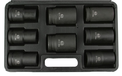 Nástrčné rázové hlavice 3/4", 17-32mm, sada 8ks BJC