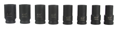 Nástrčné rázové hlavice 3/4", 17-32mm, sada 8ks BJC