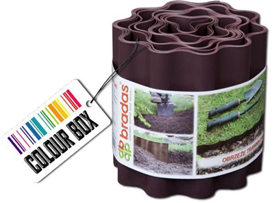 Obruba záhonů hnědá, 9m, 25cm COLOUR BOX