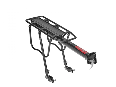 Nosič zadní na jízdní kolo, hliníkový se vzpěrami, 50kg KELTIN