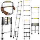 GEKO G02444 Teleskopický žebřík 2,6m, 150kg, hliníkový GEKO