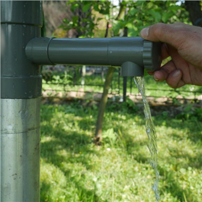 Okapový sběrač dešťové vody s ventilem 80mm IBCLZ1-080