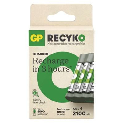 Nabíječka baterií GP Eco E441 + 4x AA ReCyko 2100