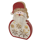 EMOS DCWW24 LED dekorace dřevěná – Santa, 30 cm, 2x AA, vnitřní, teplá bílá, časovač
