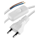 EMOS S08273 Flexo šňůra PVC 2x 0,75mm2 s vypínačem, 3m, bílá