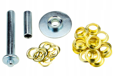 Vorfal V09061, Mosazná oka 14mm s příslušenstvím, sada 33 ks